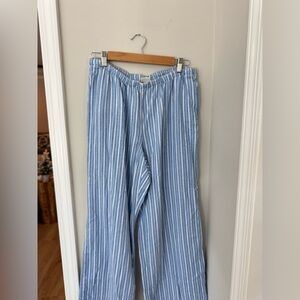 a new day Men's Blue and White Striped Pants